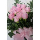 Dozen Pink Roses Wrapped